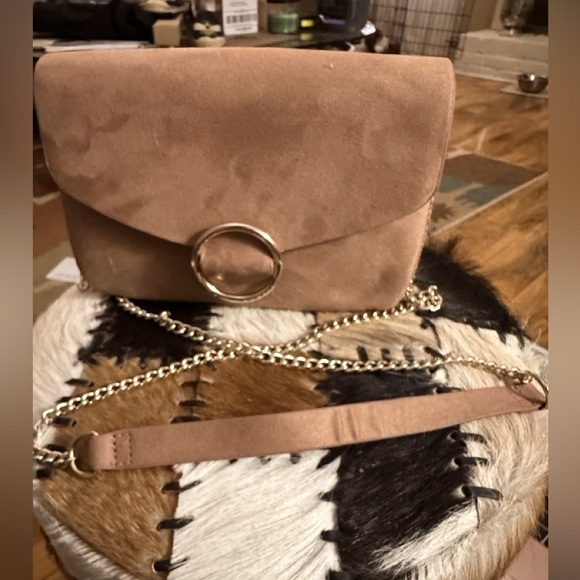 H&M Faux Suede Crossbody - Camel Color - Picture 1 of 7